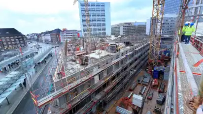 Im Rohbau des City Gate wurde am Dienstag die Leiche einer Frau gefunden.