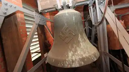 Die sogenannte Vaterlandsglocke, die seit 1934 im Glockenturm der Kreuzkirche hängt.