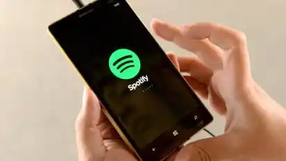 Das Logo des Steaming-Musikdienst Spotify. Foto: Mikko Stig/Lehtikuva/Illustration