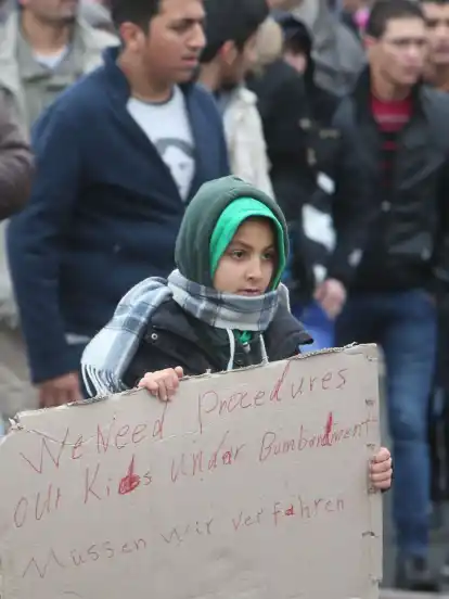 Anfang der Woche haben Flüchtlinge in Schwanewede demonstriert.