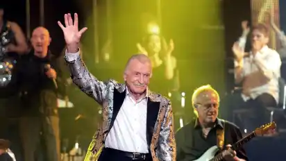 Musikerlegende James Last bei seinem Auftritt in der Halle 7 in Bremen im April 2013.