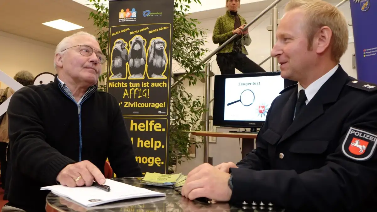 Zivilcourage zeigen, als Zeuge aussagen