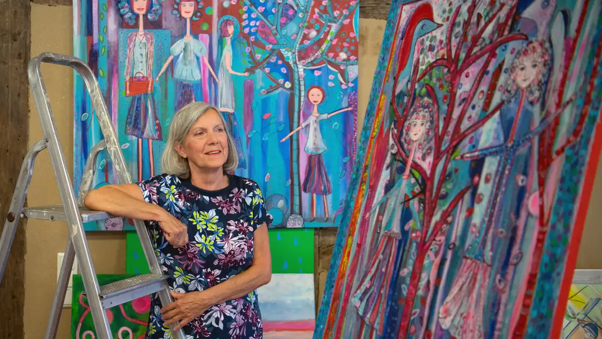 Marlies Engel mag es kunterbunt