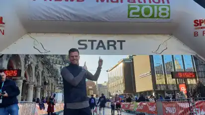 Ruben Heinrich aus Hildesheim startete am Sonntag beim 14. SWB-Mararthon.
