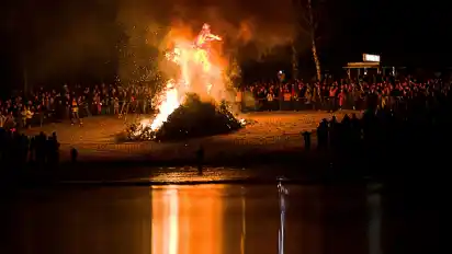 Das Osterfeuer am Café Sand musste wegen des angekündigten Hochwassers abgesagt werden.