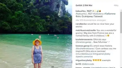 Eine 89-Jährige geht mit Rucksack auf Reisen und wird dadurch zur Social-Media-Berühmtheit.