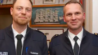 Unterwegs im Auftrag der Sicherheit auf dem Wasser: Ole Vierkötter und Maurice Myschker kommen im nächsten Jahr wieder, dann wollen sie den Skippern erklären, was bei einem Hochseetörn zu beachten ist.