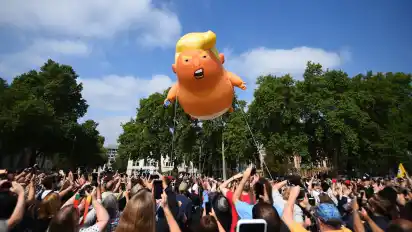 Der "Trump-Ballon" ist in der Luft.