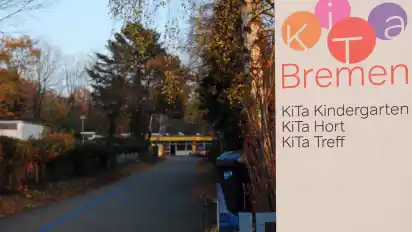 Der Eingang zur Kindertagesstätte an der Curiestraße.