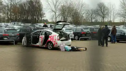 An der A1 wurde eine französisches Fahrzeug von der Polizei kontrolliert.