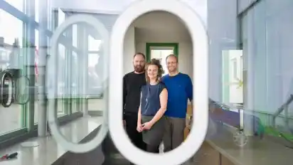Daniel Schnier (links), Anne Angenendt und Oliver Hasemann von der Zwischenzeitzentrale „Wurst Case“ suchen Mieter für leer stehende Gewerberäume.