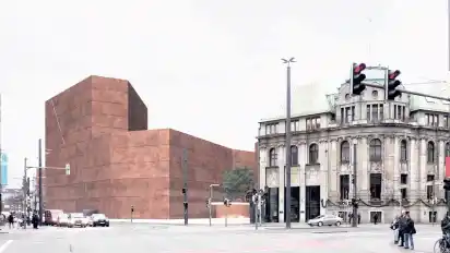So sieht die Idee des Büros Robertneun für den Brill aus. Hier handelt es sich nur um die Anordnung und noch nicht um die Fassade.
