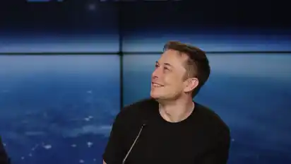 Space-X-Chef und Gründer Elon Musk nach dem erfolgreichen Start der Falcon Heavy.