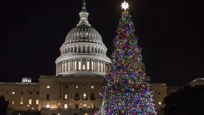 Weihnachtsstimmung vor dem Capitol in Washington. Foto: J. Scott Applewhite