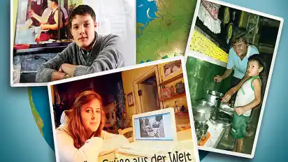 Grüße aus der Welt von Jettlelina, Kevin und Mikis Weber.