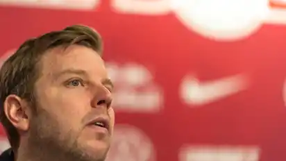 Florian Kohfeldt zeigte sich auf der Pressekonferenz enttäuscht von der Niederlage gegen Leipzig.