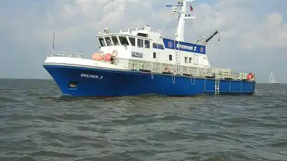 Ein Boot der Wasserschutzpolizei der Polizei Bremen.
