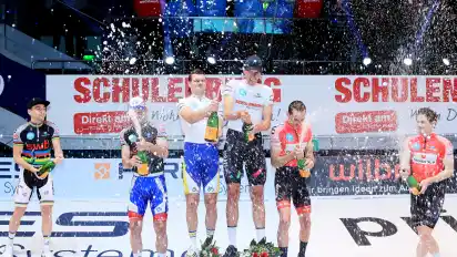 Die Freude der Besten: Am allerbesten waren bei den Sixdays Nils Politt und Kenny De Ketele unterwegs.