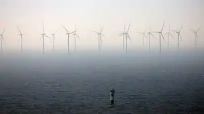 Ein Offshore-Windpark vor der Ostseeküste.