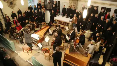 Der Konzertchor Wümme-Wieste, hier bei einer früheren Probe zum „Messias“ von Händel, tritt am 13. September in der Sottrumer Kirche auf. Zu hören gibt es dann Bachs H-Moll-Messe.