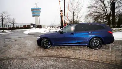 Zu Besuch am Lankenauer Höft: der BMW M340d Touring xDrive.