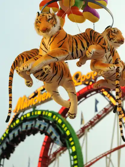 Plüschtiere auf dem Freimarkt.
