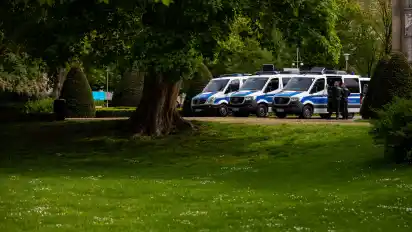 Die Polizei war am Himmelfahrtstag mit verstärkten Kräften im Einsatz.