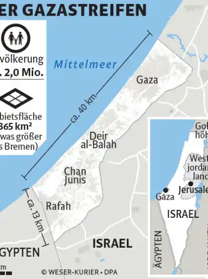 Der Gazastreifen.