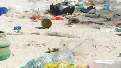 Plastikmüll am Strand von Ko Sichang in Thailand: Reisende können aktiv dazu beitragen, das Müllproblem nicht noch größer zu machen. Foto: Christoph Sator/dpa/dpa-tmn