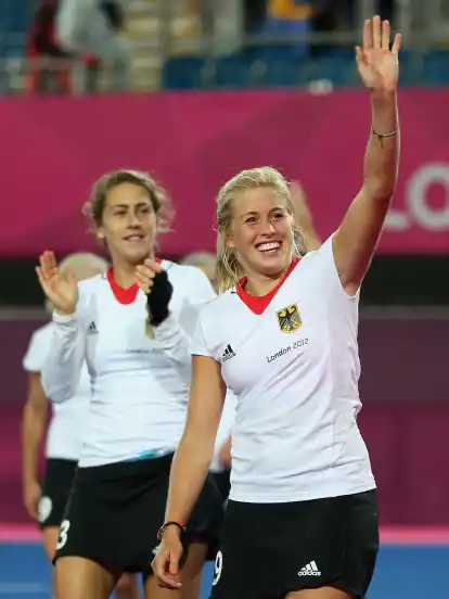 "Ich habe mir einen Lebenstraum erfüllt." Kristina Hillmann (rechts) 2012 während der Spiele von London.