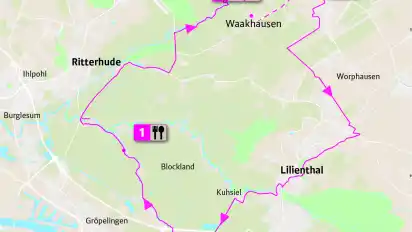 Die 63 Kilometer lange Radtour ist eine Rundtour.