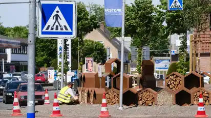 Noch wird auf dem Hasportkreisel gearbeitet, doch Veränderungen sind schon zu sehen.