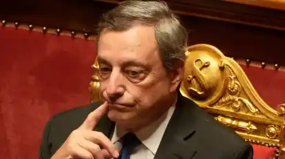 In Gedanken versunken: Der italienische Premierminister Mario Draghi.
