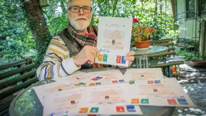 Schätze aus dem Jahr 1972: Frerich H. Söhl zeigt philatelistische Raritäten aus dem Olympiajahr mit Unterschriften berühmter Reiter.