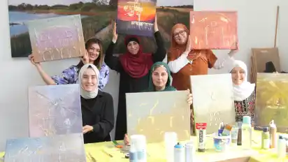 Die Teilnehmerinnen des Kunstworkshops „Bremen“ haben viel Talent bewiesen.
