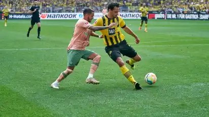 Scheute gegen Dortmund keinen Zweikampf: Werders Leonardo Bittencourt (li.).