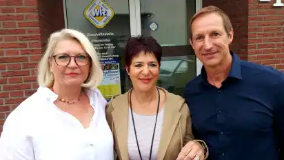 Anja Dähncke, Martina Dammann und Sven Behrens vom Wirtschaftsinteressenring Lilienthal hoffen, dass viele Menschen das Herbstfest besuchen werden.