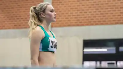 Konzentriert und fokussiert: Werder-Talent Hannah Fricke ist nach langer Verletzungspause endlich wieder im Wettkampfmodus, und das mit Erfolg.