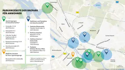 Die Grafik zeigt die aktuellen Angebote der Brepark für Anwohner.