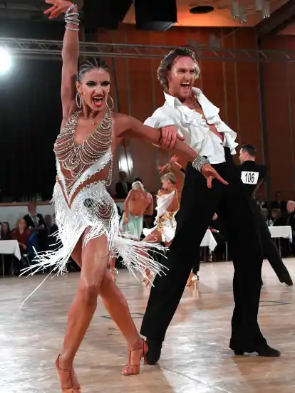 Die Lokalmatadoren: Daniel Dingis und Alessia Gigli sind zurzeit das erfolgreichste Paar des Grün-Gold-Clubs Bremen.