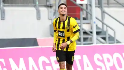 Werder-Leihgabe Justin Njinmah traf am Sonntag für die U23 von Borussia Dortmund gleich zweimal.