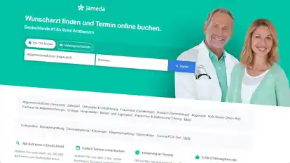 Die Startseite von Jameda.de, einem der beliebtesten Arzt-Bewertungsportal im Internet. Johannes Grundmann zufolge kann eine Bewertung durchaus eine erste Orientierung bei der Arztsuche sein. Doch einiges daran sieht er auch kritisch.