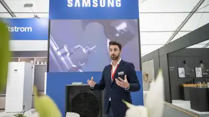 Laut 2003 engagiert sich die Firma Samsung laut Florian Hauch im Bereich der Wärmepumpen.