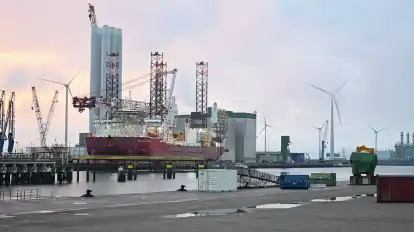 Der vorgesehene Liegeplatz für den Autofrachter „Fremantle Highway“ in Eemshaven.