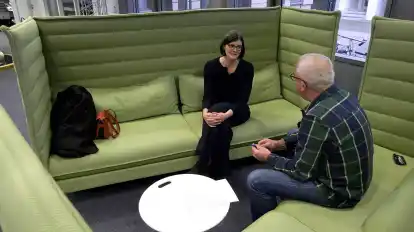 Lucia Werder im Gespräch mit WESER-KURIER-Chefreporter Jürgen Hinrichs.