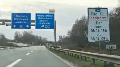 Die Bundesstraße B75 wird im Bereich des Autobahndreiecks Delmenhorst am kommenden Wochenende in Richtung Oldenburg gesperrt sein.