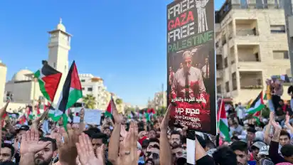 Eine Pro-Palästina-Kundgebung in der jordanischen Hauptstadt Amman. Die Unterstützung für die Palästinenser wächst im Land.