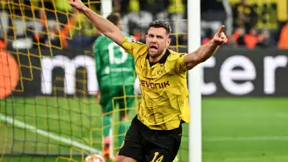 Feiert seinen Treffer beim 4:2 gegen Atletico Madrid: Niclas Füllkrug.