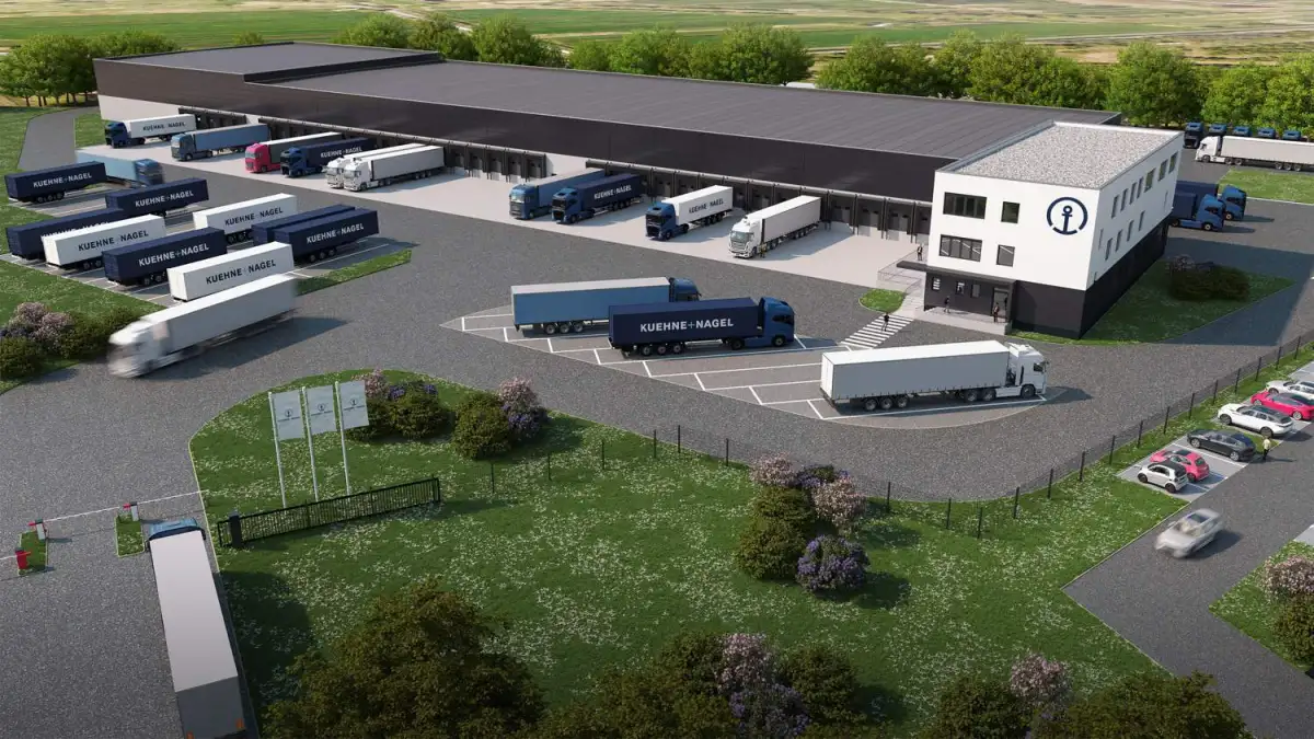 Güterverkehrszentrum: Logistikkomplex von Zech Bau für Kühne + Nagel