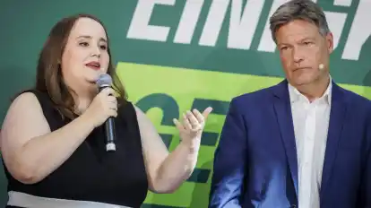 Ricarda Lang und Robert Habeck sind am Dienstag zu Gast in Bremen.